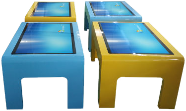 Deux tables tactiles Kiddyz côte à côte